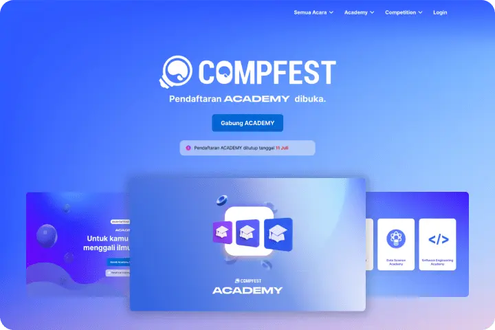 COMPFEST, Academy Landing Page