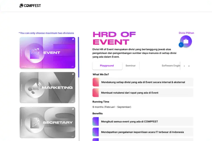 COMPFEST, HR Recruitment Feature