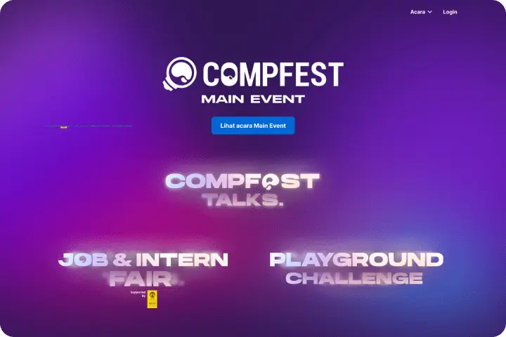 COMPFEST, Main Event Landing Page