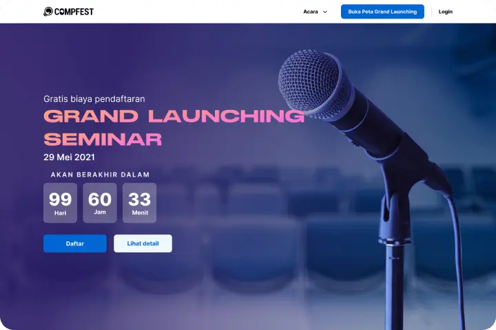 COMPFEST, Seminar Event Landing Page